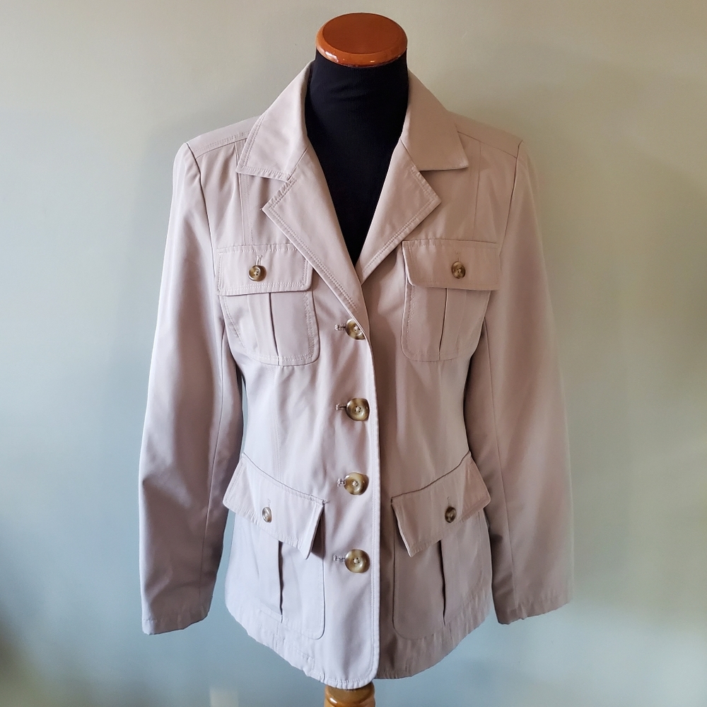 Braetan S 90s Old Money Timeless Contemporary Parisian Utility Safari Jacket - Picture 2 of 13